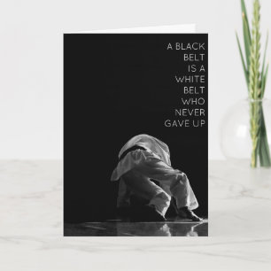 Kortet BLACK BÄLTE ÄR ETT VITT BÄLTE Kort