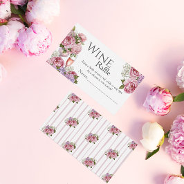 Kortet blommigt Vin Raffle Möhippa Tilläggskort