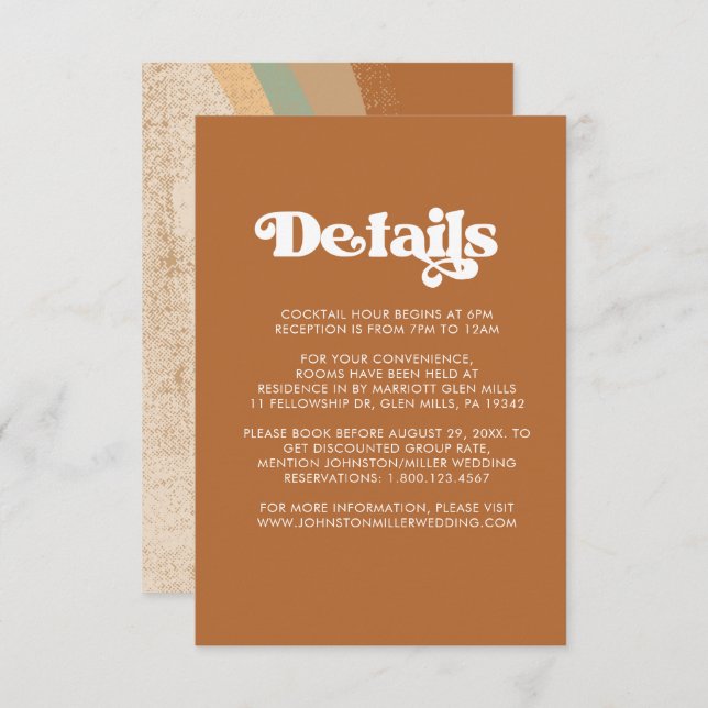 Kortet Bohemian Modern Earth Tones Details-hölje Inbjudningar (Fram/baksida)