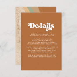 Kortet Bohemian Modern Earth Tones Details-hölje Inbjudningar