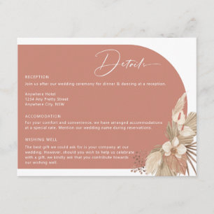 Kortet Boho Arch Pampas Grass - Information om dju Tilläggskort