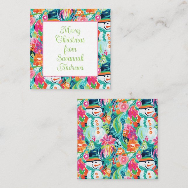 Kortet Bright Handflatan Beach-julets prydnadsföre Anteckningskort (Fram/baksida)