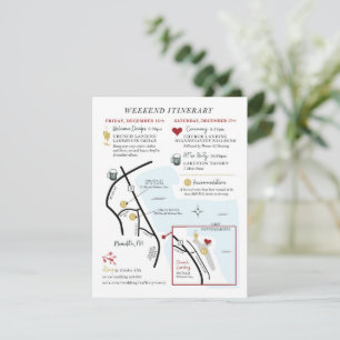 Kortet bröllop Karta - Anpassad design JULIA Tilläggskort