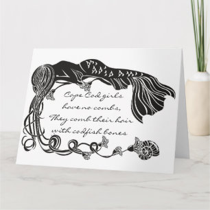 Kortet "Cape Cod Girls" Sjöjungfru Greeting Card Kort