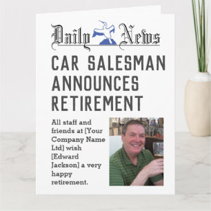 Kortet Car Salesman Pension för att anpassa Kort