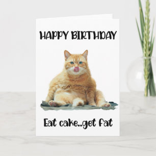 Kortet Cat Birthday Greeting Tjock  Kort
