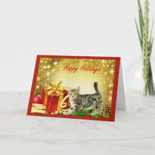 Kortet Cat Chrstmas Helgkort