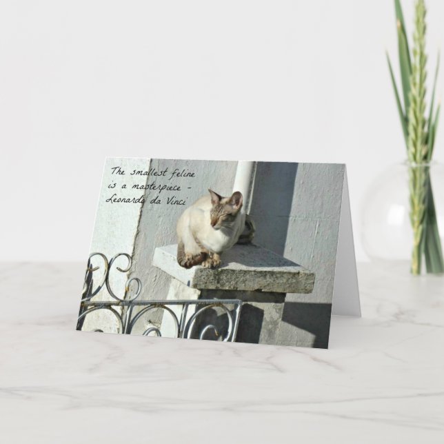 Kortet Cat Greeting Card med offert Kort (Framsida)