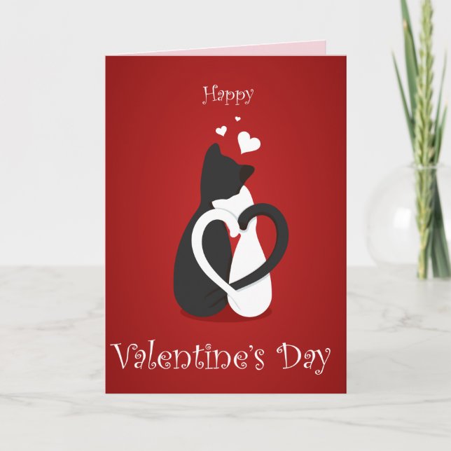 Kortet Cat kärlek valentines day Helgkort (Framsida)