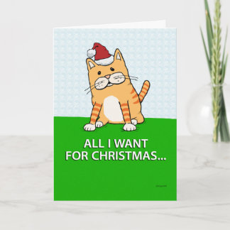 Kortet Cat Wish List Helgkort