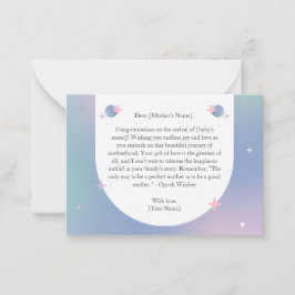 Kortet Celestial Bliss Baby Shower Grattiss Card Anteckningskort