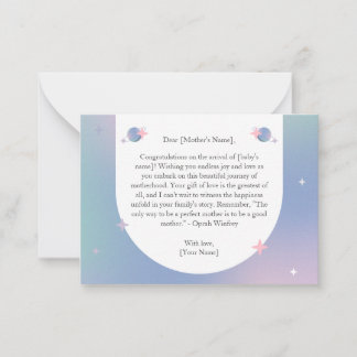 Kortet Celestial Bliss Baby Shower Grattiss Card Anteckningskort