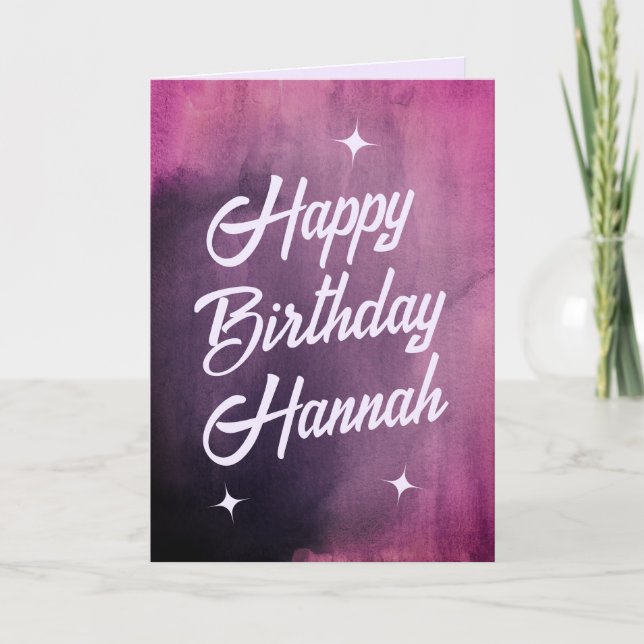 Kortet Celestial Custom Name Birthday Card Kort (Framsida)
