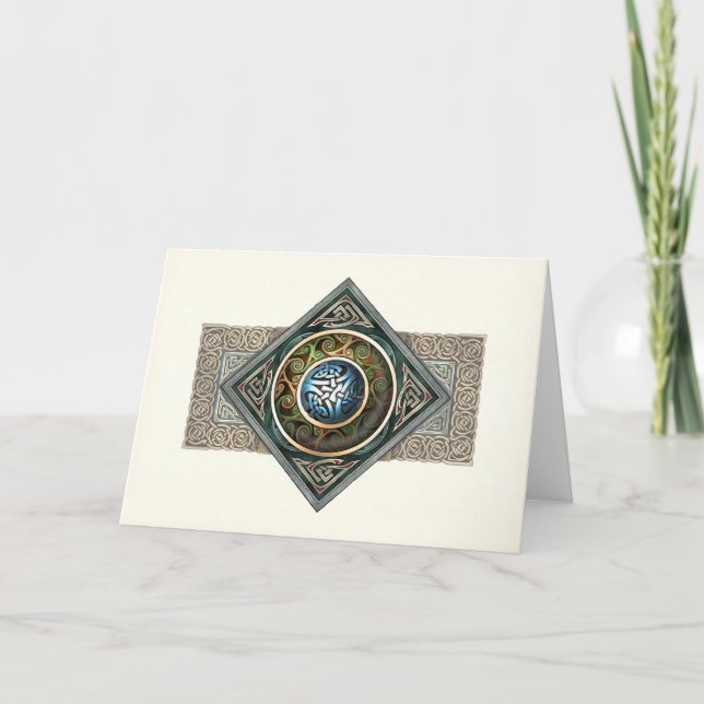 Kortet Celtic Knotwork Design Greeting Card Kort (Framsida)