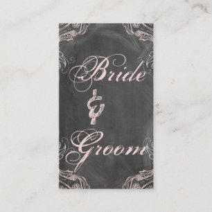 Kortet Chalkboard Antique Rosa Blommigt Briste Reg Tilläggskort
