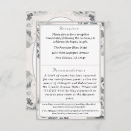 Kortet Champagne Rosa Snöre Bröllop Tilläggskort