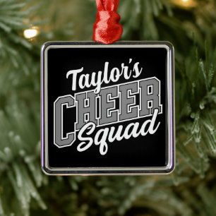 Kortet CheerLeader School Varsity Cheer Squad Julgransprydnad Metall