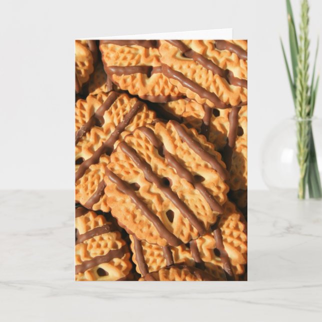 Kortet Chocoled Shortbröd Cookies Greeting Card Kort (Framsida)