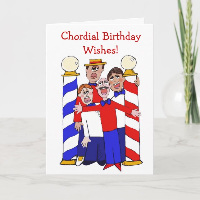 Kortet Chordial Birthday Önskemål Quartet Card Kort (Framsida)