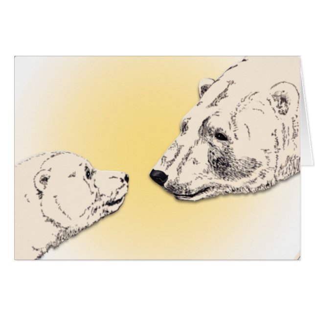 Kortet Churchill Canada Card Personlig Polar Bear  Hälsningskort (Framsidan Horizontal)