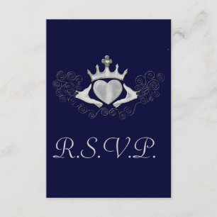 Kortet Claddagh R.S.V.P (Silver) OSA Kort