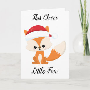 Kortet Clever Whimsical Fox Greeting Card Helgkort