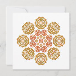 Kortet Cosmic Kaleidoscope Note Card i Guld och Or Anteckningskort