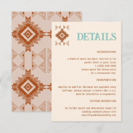 Kortet Cowboy Land Väster Bröllop-informationshölj Tilläggskort