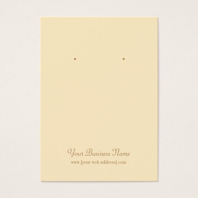 Kortet Cream Ivory Plain Simple Anpassningsbar Ear Visitkort (Framsidan)