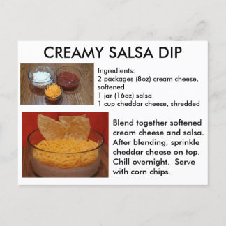 Kortet Creamy Salsa Dip Recipe Vykort