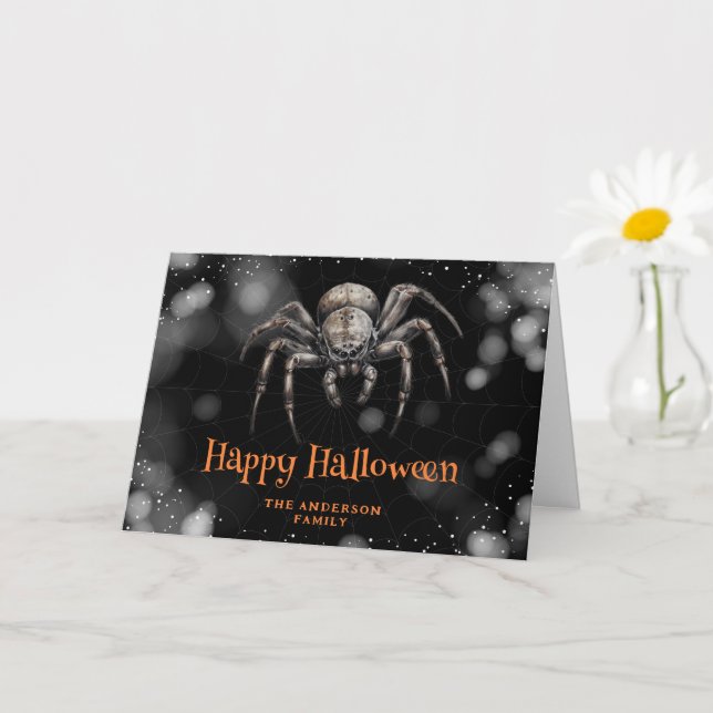 Kortet Creepy Spooky Scary Happy halloween Kort (Liten växt)
