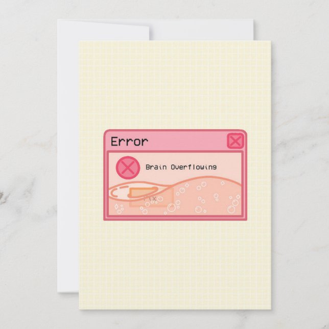 Kortet Cute Aesthetic Pastel rosa (felmeddelande) (Framsida)