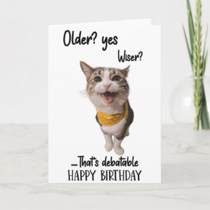 Kortet Cute Cat Birthday Greeting Card  Kort