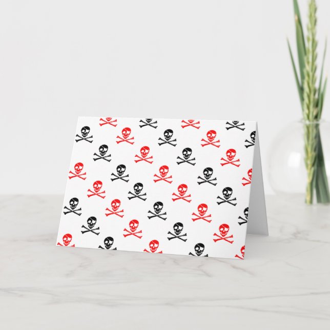 Kortet Cute Crosed Bones Greeting Card Kort (Framsida)
