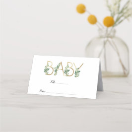 Kortet Cute Elegant Baby Slogan Baby Shower Place Placeringskort