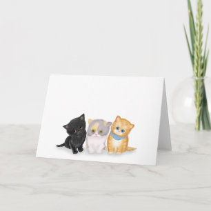 Kortet Cute kittens blank hälsning Kort