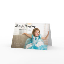 Kortet Cute Photo Jul Greeting