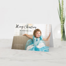 Kortet Cute Photo Jul Greeting Helgkort