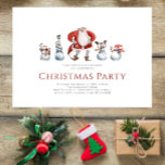 Kortet Cute Vattencolor - snögubbar - julklapp Inbjudningar<br><div class="desc">Lägg till din familj namn eller en person namn för att skapa en söt jultombjudan med en målad tomt och fyra lustiga snögubbar på en grå bakgrund. Om du behöver hjälp med den här designen kontaktar du mig genom min budbärare i Zazzle-butiken, gärna med vår-stusio och jag kommer att vara...</div>