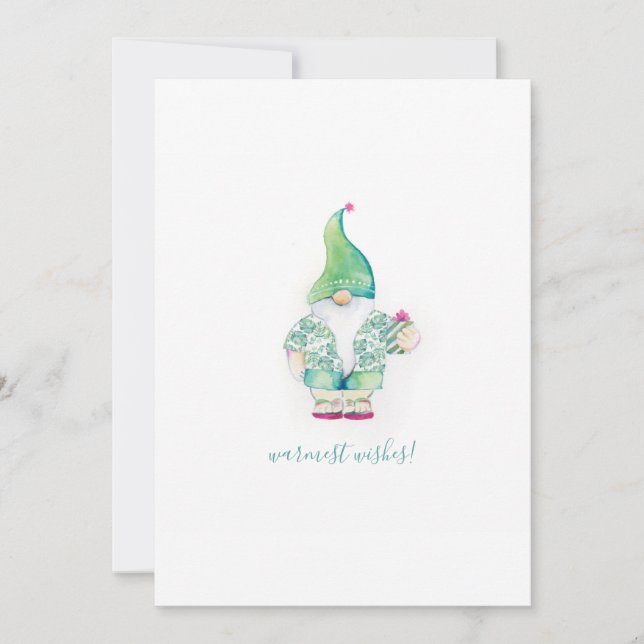 Kortet Cute Watercolor-jultomom Julkort (Framsida)