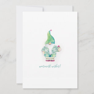 Kortet Cute Watercolor-jultomom Julkort