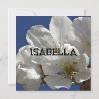 Kortet Cute White Flowers, intilliggande hälsning