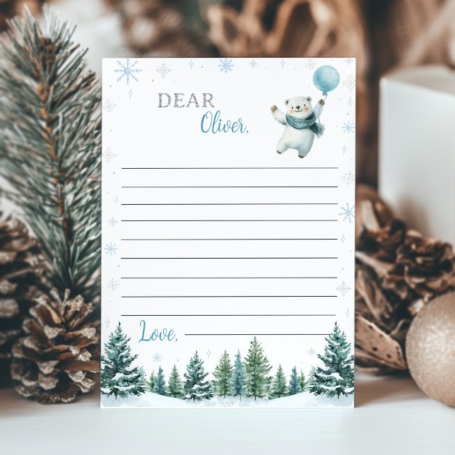 Kortet Cute Winter Bear Birthday Time Polar Capsul Tack Kort (Skapare uppladdad)