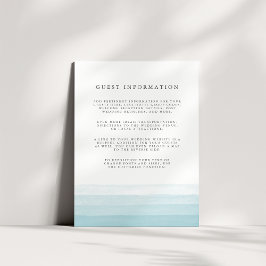 Kortet Dip Dye Guest Details-hölje | Aqua Tilläggskort