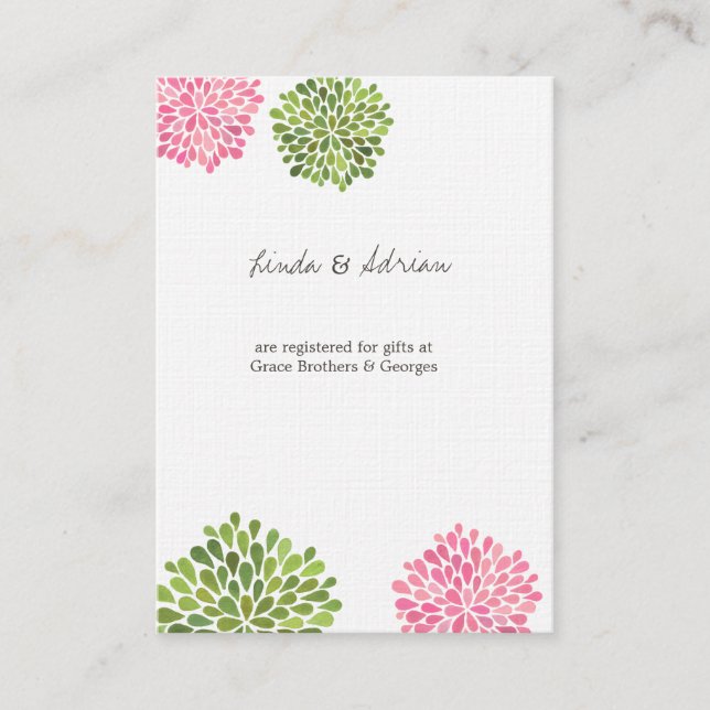 Kortet Directions Registry Bröllopskort Tilläggskort (Framsida)