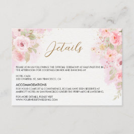 Kortet elegant Ro bröllop Tilläggskort