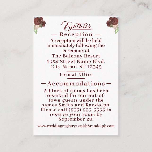 Kortet elegant Ro-korsning för information om hölj Tilläggskort (Framsida)