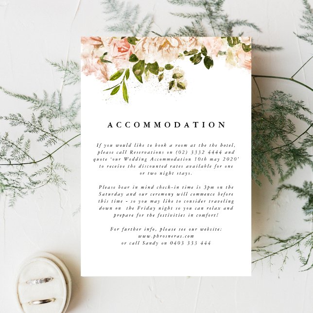 Kortet elegant Ro Romantik Bröllop Tilläggskort (Skapare uppladdad)