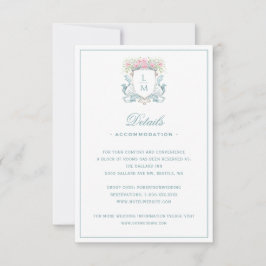 Kortet elegant Ro Vapensköld med inmatningsinforma Tack Kort