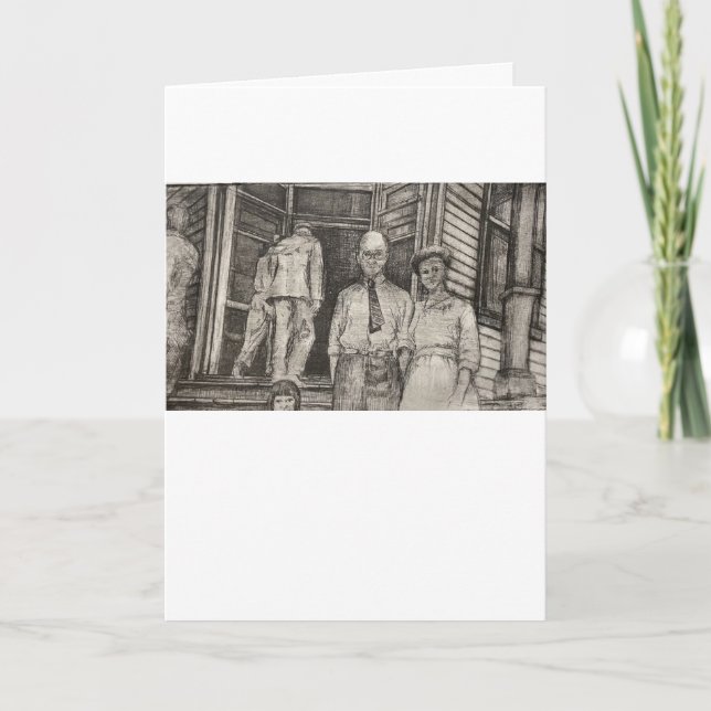 Kortet Etching Greeting Card Kort (Framsida)